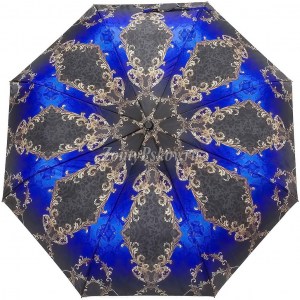 Синий зонтик Три Слона, полуавтомат, 3 сл.,арт.882А 17
